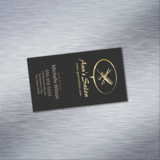 Cute Scissors Comb Logo Makeup Beauty Hair Salon Visitekaartje Magneet