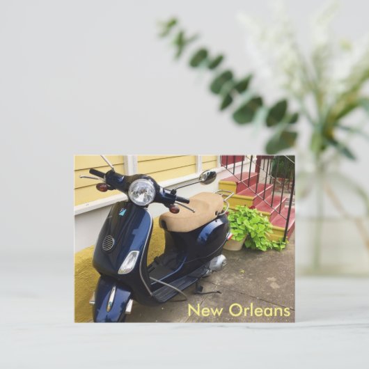 Cute Scooter in New Orleans Marigny Briefkaart (Staand voorkant)