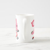 Cute Scooter Riding Cartoon Pig Porselein Kop (Achterkant)