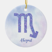 Cute Scorpio Astrology Sign Aangepast voor Kerstmi Keramisch Ornament (Voorkant)