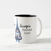 Cute Scorpio Gnome Zodiac Sign Tweekleurige Koffiemok (Voorkant rechts)