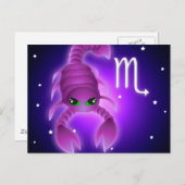 Cute Scorpio Zodiac Briefkaart (Voorkant / Achterkant)