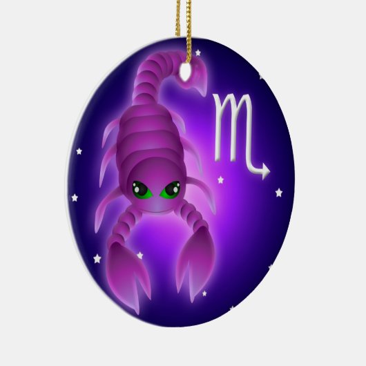 Cute Scorpio Zodiac Keramisch Ornament (Rechts)