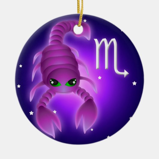 Cute Scorpio Zodiac Keramisch Ornament (Voorkant)