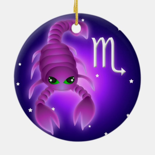 Cute Scorpio Zodiac Keramisch Ornament (Achterkant)