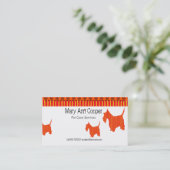 Cute Scott Terrier Pet Services | Pet Care Visitekaartje (Staand voorkant)
