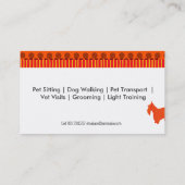 Cute Scott Terrier Pet Services | Pet Care Visitekaartje (Achterkant)