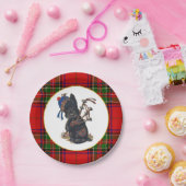 Cute Scottie die Bagpipes afspeelt Papieren Bordje (Feest)