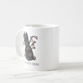 Cute Scottie die Bagpipes afspeelt Personaliseren Koffiemok (Voorkant links)