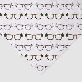 Cute Scottie Dog Eyeglass Patroon Tissuepapier (Detail)