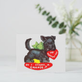 Cute Scottie Dog Valentijn Briefkaart (Staand voorkant)