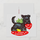 Cute Scottie Dog Valentijn Briefkaart (Voorkant / Achterkant)