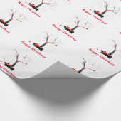 Cute Scottie Dogs Robins Kerstmis Cadeaupapier (Hoek)