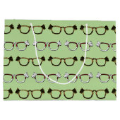 Cute Scottie Eyeglasses Patroon Groot Cadeauzakje (Achterkant)