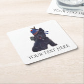 Cute Scottie Personalize Kartonnen Onderzetters (Schuin)