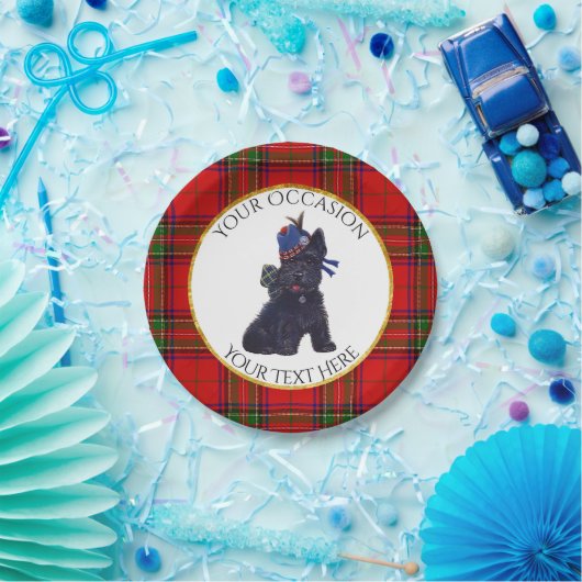 Cute Scottie Personalize Papieren Bordje (Feest)