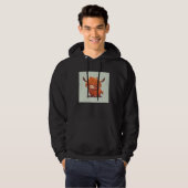 Cute Scottish Highland Cow Illustration Little Hor Hoodie (Voorkant volledig)