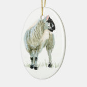Cute Scottish Lamb Keramisch Ornament (Links)