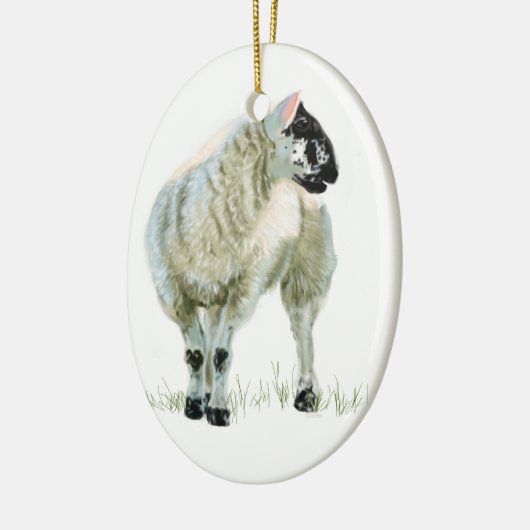 Cute Scottish Lamb Keramisch Ornament (Links)
