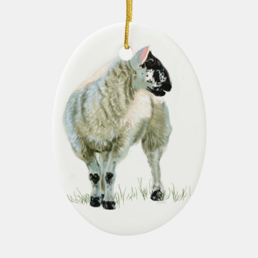 Cute Scottish Lamb Keramisch Ornament (Voorkant)