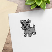 Cute Scottish Terrier Dog 1x1 Rubberstempel