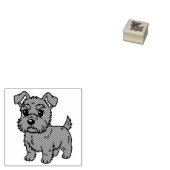 Cute Scottish Terrier Dog 1x1 Rubberstempel (Gestempeld)
