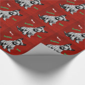 CUTE SCOTTISH TERRIER DOG, MERRY CHRISTMAS SCOTTIE CADEAUPAPIER (Hoek)