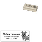 Cute Scottish Terrier Dog Return Address Rubberstempel (Gestempeld)