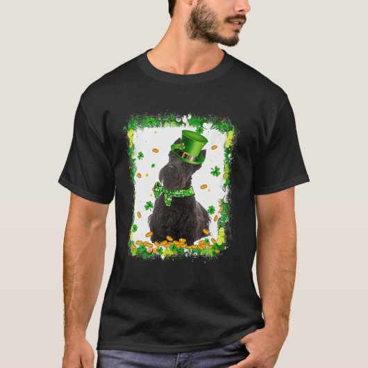 Cute Scottish Terrier Dog St Patricks Day Irish Sh T-shirt (Voorkant)