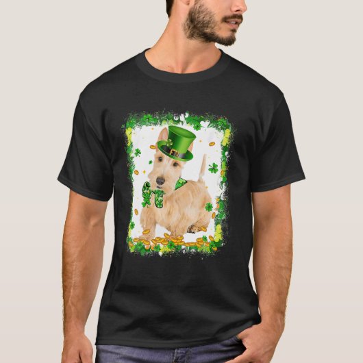Cute Scottish Terrier Dog St Patricks Day Irish Sh T-shirt (Voorkant)