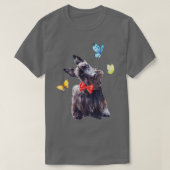 Cute Scottish Terrier with Butterflies Design T-shirt (Design voorkant)