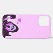 Cute Scream Mask on Pink Background Case-Mate iPhone Case (Achterkant (horizontaal))