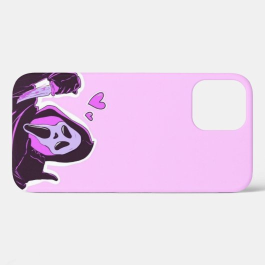 Cute Scream Mask on Pink Background Case-Mate iPhone Case (Achterkant (horizontaal))