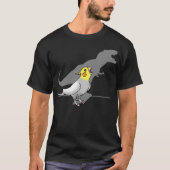 Cute Screaming Parrot Birb Memes Funny T-Rex Cocka T-shirt (Voorkant)