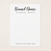 Cute script aangepaste kleur logo oorenkaart displ visitekaartje (Voorkant)