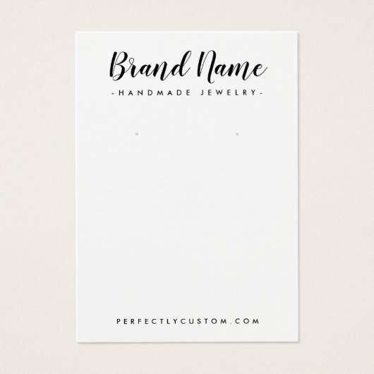 Cute script aangepaste kleur logo oorenkaart displ visitekaartje (Voorkant)