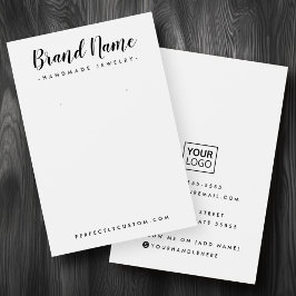 Cute script aangepaste kleur logo oorenkaart displ visitekaartje
