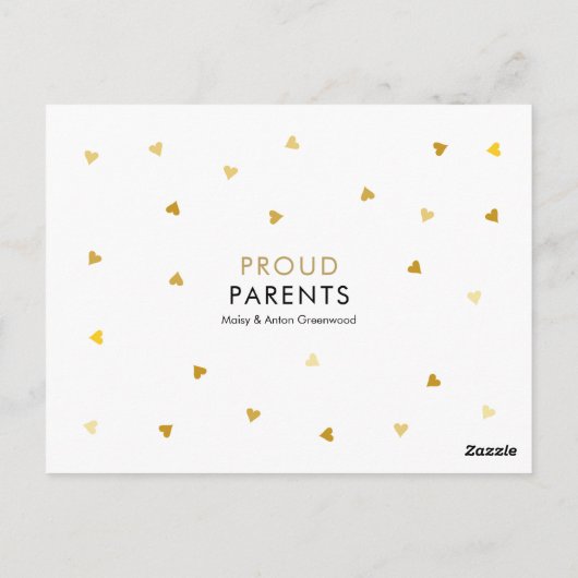 Cute Script Baby Geboorteaankondiging Briefkaart (Achterkant)