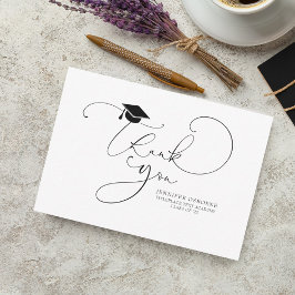 Cute Script Calligraphy Afstuderen Dankuwel