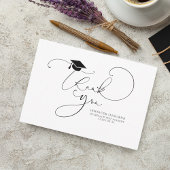 Cute Script Calligraphy Afstuderen Dankuwel
