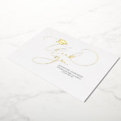 Cute Script Calligraphy Afstuderen Dankuwel Folie Uitnodiging (Gedraaid)