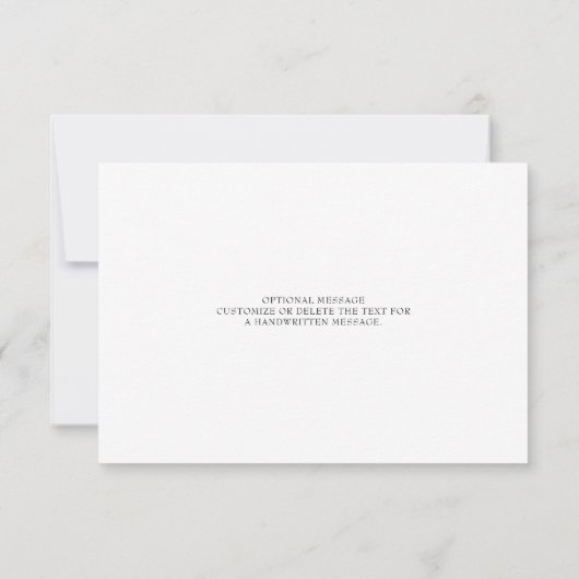 Cute Script Calligraphy Little Bow Bedankt (Achterkant)