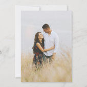 Cute Script Elegant Photo Overlay Rustic Wedding Kaart (Achterkant)