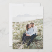 Cute Script Elegant Photo Overlay Sage Wedding Kaart (Achterkant)