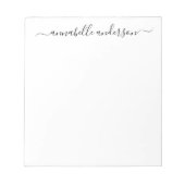 Cute Script Feminine  Business Calligraphy Notitieblok (Voorkant)