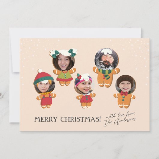 Cute Script & kerstontbijtfoto Foto Feestdagenkaart (Voorkant)