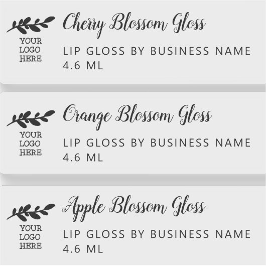 Cute Script met Logo Clean Lip Gloss Makeup Sticker (Voorkant)