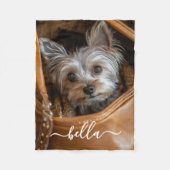 Cute Script Pet Photo Fleece Deken (Voorkant)