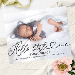 Cute Script Photo Budget Birth Notice Cards<br><div class="desc">Levendige kalligrafie foto-geboorteaankondiging. Eenvoudig aan te passen met uw details. Neem contact met me op via chat als je vragen hebt over het kunstwerk of je moet aanpassen. OPMERKING: voor hulp bij bestellingen,  verzendgegevens,  productinformatie,  enz.,  neemt u rechtstreeks contact op met Zazzle Customer Care: https://help.zazzle.com/hc/en-us/articles/221463567-How-Do-I-Contact-Zazzle-Customer-Support-.</div>