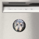 Cute scruffy dog's head magneet (Insitu (Vaatwasser))